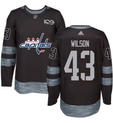 Capitals #43 Tom Wilson Black 1917 2017 100th Anniversary Stitched NHL Jersey