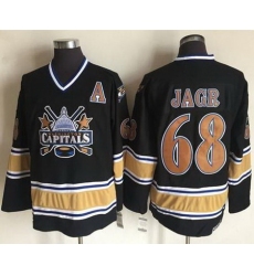 Capitals #68 Jaromir Jagr Black CCM Throwback Stitched NHL Jersey