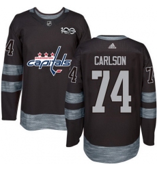 Capitals #74 John Carlson Black 1917 2017 100th Anniversary Stitched NHL Jersey