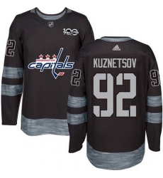Capitals #92 Evgeny Kuznetsov Black 1917 2017 100th Anniversary Stitched NHL Jersey