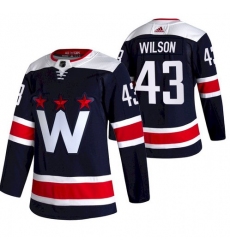 Men Washington Capitals 43 Tom Wilson NEW Navy Blue Stitched NHL Jersey