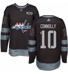 Mens Adidas Washington Capitals 10 Brett Connolly Authentic Black 1917 2017 100th Anniversary NHL Jersey 