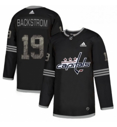 Mens Adidas Washington Capitals 19 Nicklas Backstrom Black 1 Authentic Classic Stitched NHL Jersey 