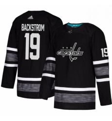 Mens Adidas Washington Capitals 19 Nicklas Backstrom Black 2019 All Star Game Parley Authentic Stitched NHL Jersey 