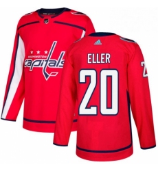 Mens Adidas Washington Capitals 20 Lars Eller Authentic Red Home NHL Jersey 