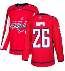 Mens Adidas Washington Capitals 26 Nic Dowd Authentic Red Home NHL Jersey 