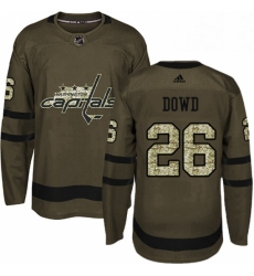 Mens Adidas Washington Capitals 26 Nic Dowd Premier Green Salute to Service NHL Jersey 