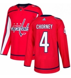 Mens Adidas Washington Capitals 4 Taylor Chorney Authentic Red Home NHL Jersey 