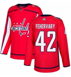 Mens Adidas Washington Capitals 42 Martin Fehervary Premier Red Home NHL Jersey 