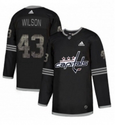 Mens Adidas Washington Capitals 43 Tom Wilson Black 1 Authentic Classic Stitched NHL Jersey 