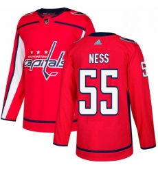 Mens Adidas Washington Capitals 55 Aaron Ness Premier Red Home NHL Jersey 