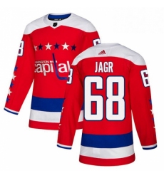 Mens Adidas Washington Capitals 68 Jaromir Jagr Authentic Red Alternate NHL Jersey 