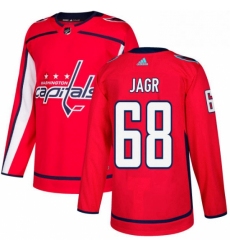 Mens Adidas Washington Capitals 68 Jaromir Jagr Premier Red Home NHL Jersey 