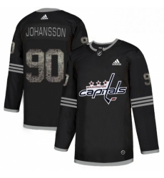 Mens Adidas Washington Capitals 90 Marcus Johansson Black 1 Authentic Classic Stitched NHL Jersey 