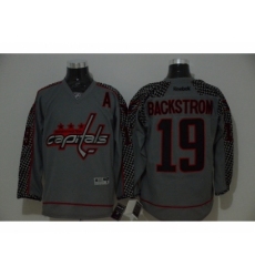 NHL Washington Capitals #19 Nicklas Backstrom Charcoal Cross Check Fashion jerseys