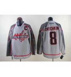 NHL Washington Capitals #8 alex Ovechkin Charcoal Cross Check Jerseys