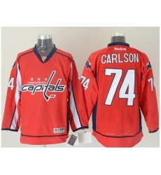 Washington Capitals #74 John Carlson Red Stitched Jersey