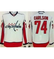 Washington Capitals #74 John Carlson White Stitched NHL Jersey