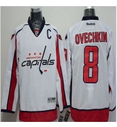 Washington Capitals #8 Alex Ovechkin White Stitched NHL Jersey