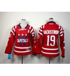 NHL Women Washington Capitals #19 Nicklas Backstrom Red Stitched Jerseys(2015 Winter Classic)