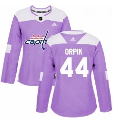 Womens Adidas Washington Capitals 44 Brooks Orpik Authentic Purple Fights Cancer Practice NHL Jersey 