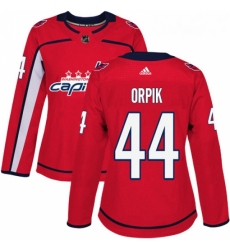 Womens Adidas Washington Capitals 44 Brooks Orpik Authentic Red Home NHL Jersey 