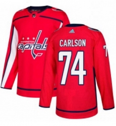 Youth Adidas Washington Capitals 74 John Carlson Premier Red Home NHL Jersey 