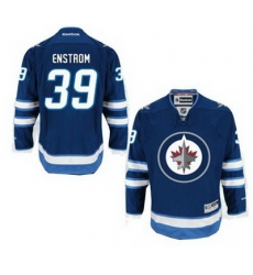 2012 new Winnipeg Jets #39 Tobias Enstrom Blue Jersey