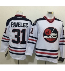 Jets #31 Ondrej Pavelec White Heritage Classic Stitched NHL Jersey