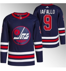 Men Winnipeg Jets 9 Alex Iafallo 2021 22 Navy Stitched Jersey