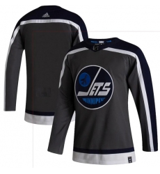 Men Winnipeg Jets Blank Gray 2020 21 Reverse Retro Adidas Jersey