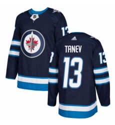 Mens Adidas Winnipeg Jets 13 Brandon Tanev Authentic Navy Blue Home NHL Jersey 