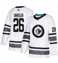 Mens Adidas Winnipeg Jets 26 Blake Wheeler White 2019 All Star Game Parley Authentic Stitched NHL Jersey 