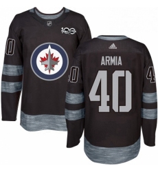 Mens Adidas Winnipeg Jets 40 Joel Armia Premier Black 1917 2017 100th Anniversary NHL Jersey 