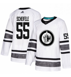 Mens Adidas Winnipeg Jets 55 Mark Scheifele White 2019 All Star Game Parley Authentic Stitched NHL Jersey 