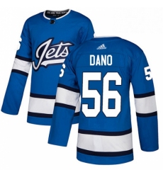 Mens Adidas Winnipeg Jets 56 Marko Dano Authentic Blue Alternate NHL Jersey 
