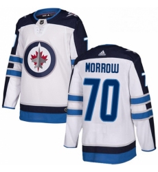 Mens Adidas Winnipeg Jets 70 Joe Morrow Authentic White Away NHL Jersey 