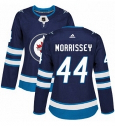 Womens Adidas Winnipeg Jets 44 Josh Morrissey Authentic Navy Blue Home NHL Jersey 