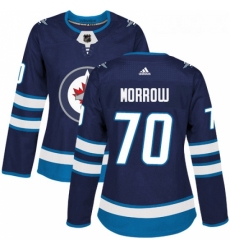 Womens Adidas Winnipeg Jets 70 Joe Morrow Premier Navy Blue Home NHL Jersey 