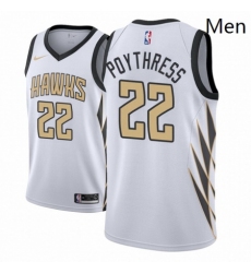 Men NBA 2018 19 Atlanta Hawks 22 Alex Poythress City Edition White Jersey 