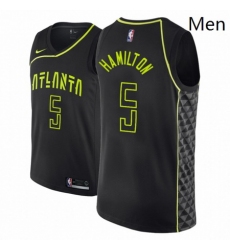 Men NBA 2018 19 Atlanta Hawks 5 Daniel Hamilton City Edition Black Jersey 