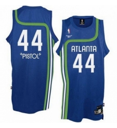 Mens Adidas Atlanta Hawks 44 Pete Maravich Authentic Light Blue Pistol NBA Jersey
