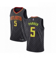 Mens Atlanta Hawks 5 Jabari Parker Authentic Black Basketball Jersey Icon Edition 