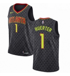 Mens Nike Atlanta Hawks 1 Kevin Huerter Authentic Black NBA Jersey Icon Edition 