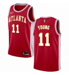 Mens Nike Atlanta Hawks 11 Trae Young Authentic Red NBA Jersey Statement Edition 