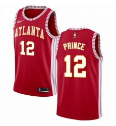Mens Nike Atlanta Hawks 12 Taurean Prince Authentic Red NBA Jersey Statement Edition 