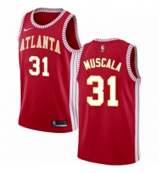 Mens Nike Atlanta Hawks 31 Mike Muscala Authentic Red NBA Jersey Statement Edition 