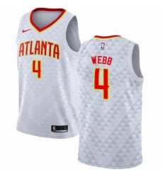 Mens Nike Atlanta Hawks 4 Spud Webb Authentic White NBA Jersey Association Edition