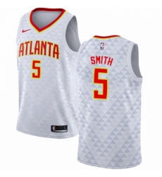 Mens Nike Atlanta Hawks 5 Josh Smith Authentic White NBA Jersey Association Edition