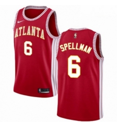Mens Nike Atlanta Hawks 6 Omari Spellman Authentic Red NBA Jersey Statement Edition 